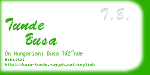 tunde busa business card